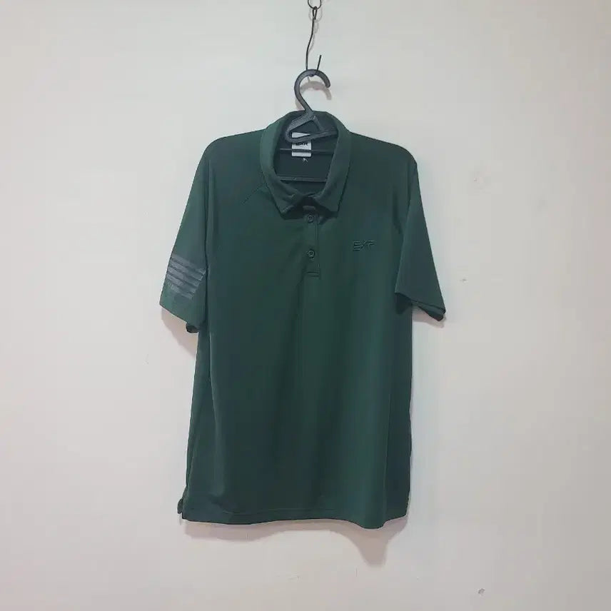 [BUNJANG] EXR Men's Green Collar T-Shirt / EXR 남성 카라티 그린