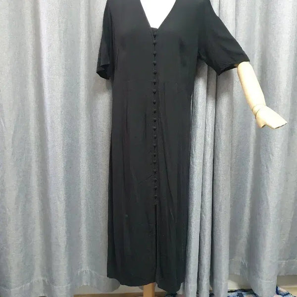 [BUNJANG] Button Detail Maxi Dress / L콩단추 시원 맥시 원피스