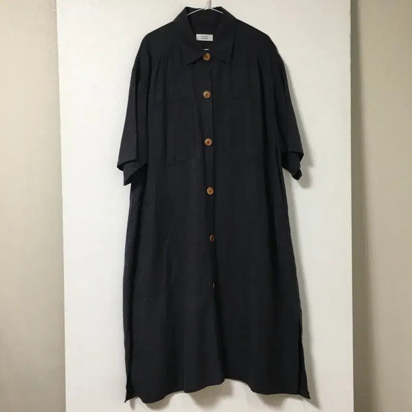 [BUNJANG] Studio Tomboy Linen Shirt Dress / 스튜디오톰보이 린넨 셔츠 원피스 F