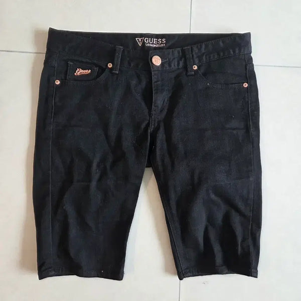 [BUNJANG] Guess Women's Black Denim Shorts Size 28 / 게스 여성 블랙청반바지 28