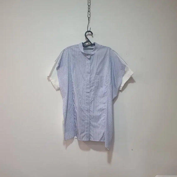 [BUNJANG] Striped Shirt Blouse / 스트라이프 셔츠 블라우스