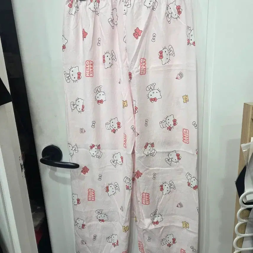 [BUNJANG] Hello Kitty Pajama Pants Pink / 헬로키티 파자마 바지 핑크