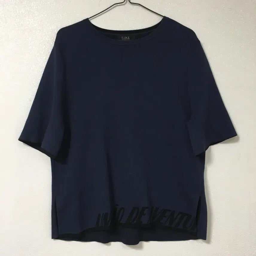[BUNJANG] TIME Half Sleeve Knit T-Shirt / TIME 타임 반팔 니트 90