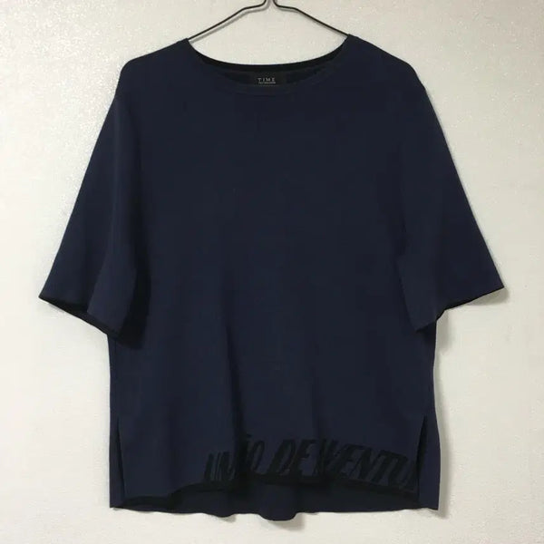 [BUNJANG] TIME Half Sleeve Knit T-Shirt / TIME 타임 반팔 니트 90