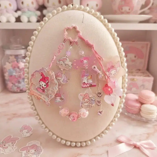 [BUNJANG] My Melody Charm and Bracelet Set / 마이멜로디 키링 / 팔찌