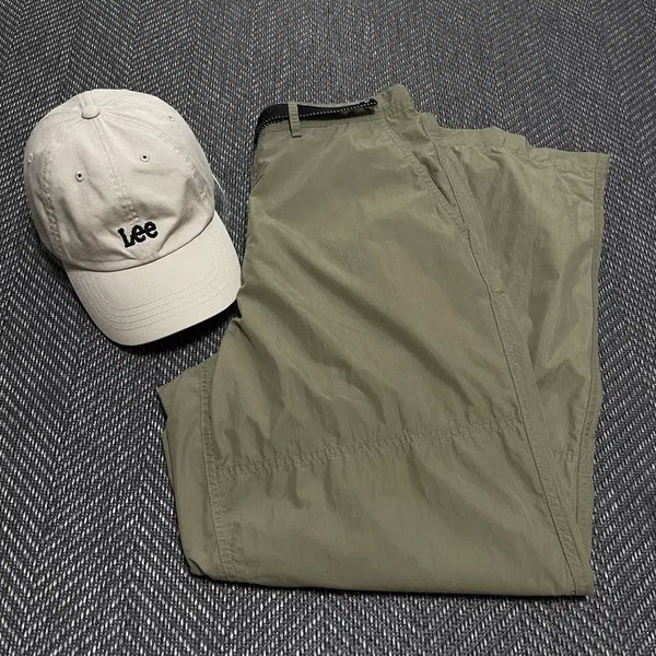 [BUNJANG] Olive Khaki Cargo Pants and Beige Ball Cap Set / 30-32/free] Lee 바지+볼캡 모자