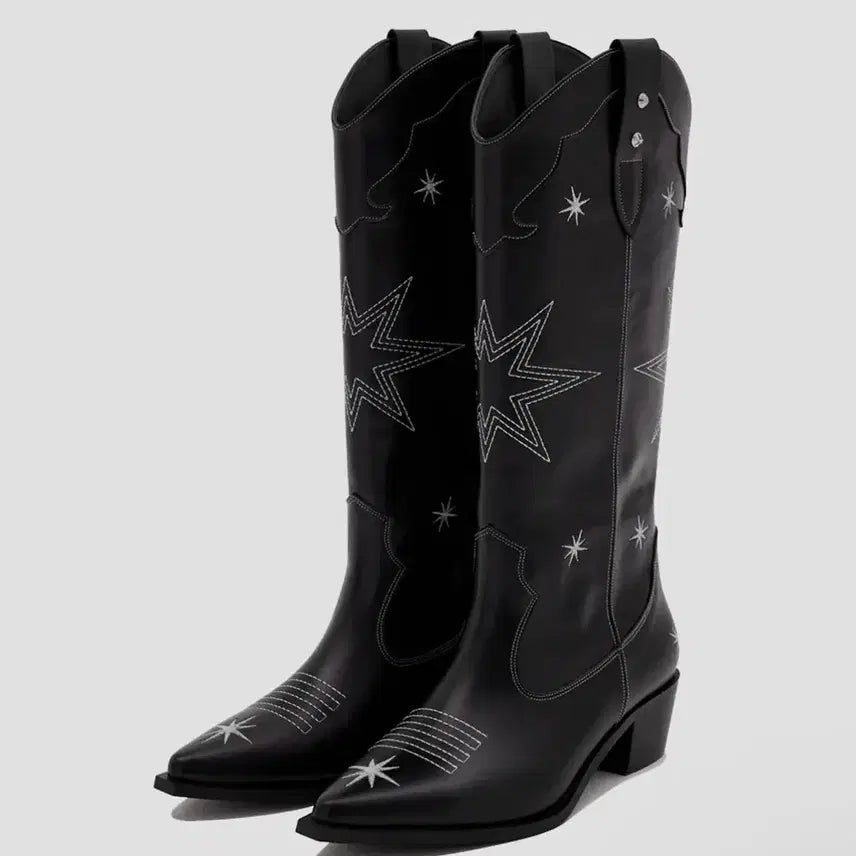 [BUNJANG] PalettXNus Topstitch Western Boots / [팔렛X누스] 탑스티치 웨스턴부츠