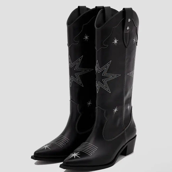 [BUNJANG] PalettXNus Topstitch Western Boots / [팔렛X누스] 탑스티치 웨스턴부츠