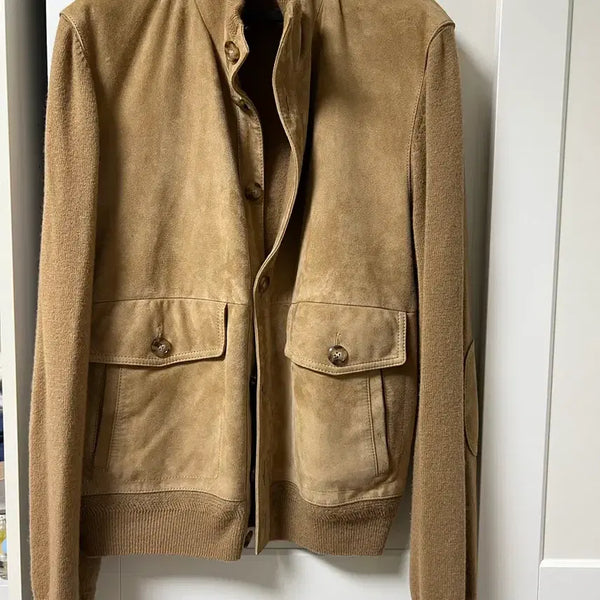 [BUNJANG] Man on the Boon MOTB A-1 Jacket Cashmere Suede Beige L / 맨온더분 MOTB 캐시미어 스웨이드 베이지 a-1 자켓 스타일 L