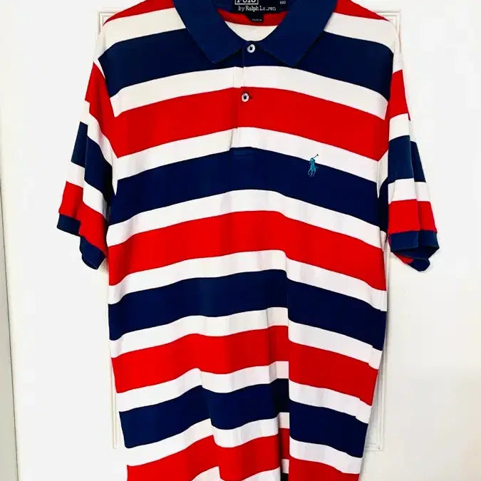 [BUNJANG] Polo Ralph Lauren Striped Polo Shirt M / 폴로 랄프로렌 스트라이프 카라티셔츠