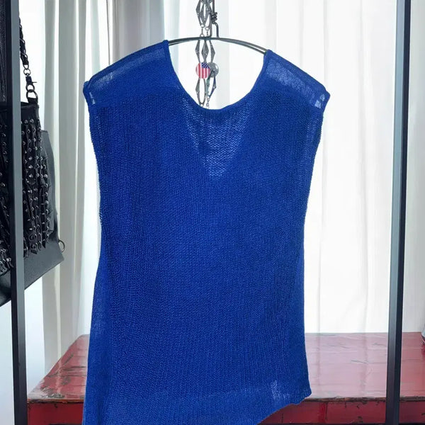 [BUNJANG] Lucky Brand Royal Blue V-Neck Knit Vest XS / Royal Blue V-Neck Knit Vest