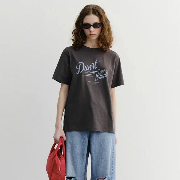 [BUNJANG] Dunst Charcoal Grey Short Sleeve T-Shirt Size S / 던스트 차콜그레이 반팔 S
