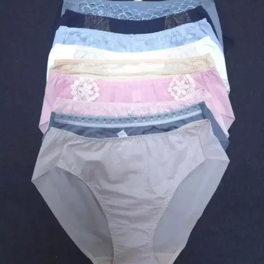 [BUNJANG] Women's Premium Lace Panties - 10-Piece Bundle Set (Size 105) / 105] 여성 고급 레이스 팬티 10장 일괄