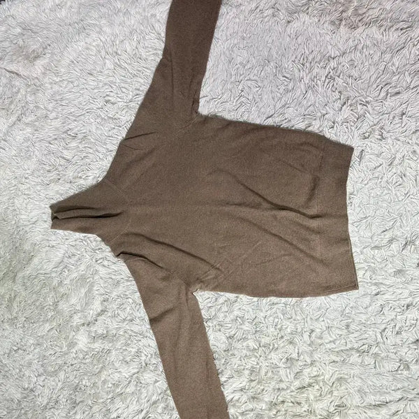 [BUNJANG] Uniqlo Cashmere Turtleneck Knit Sweater / 유니클로 캐시미어 터틀넥 니트 브라운,블랙 M