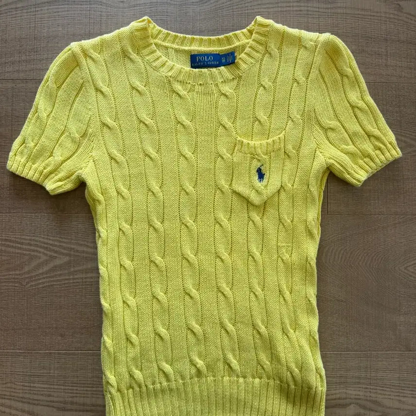 [BUNJANG] Polo Ralph Lauren Yellow Cable Knit Sweater / 폴로 옐로우 니트