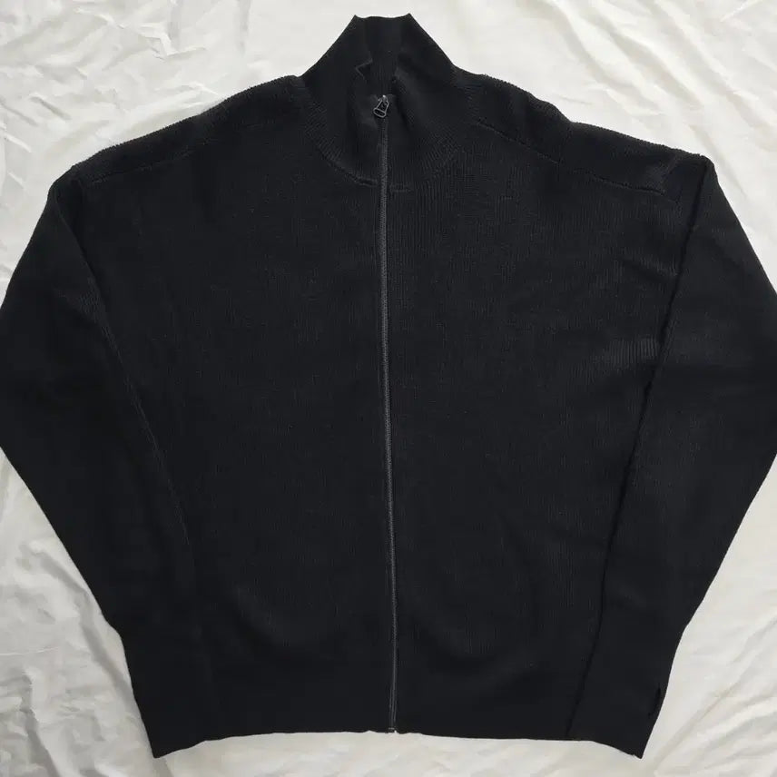 [BUNJANG] Uniqlo U 21FW Merino Blend Full Zip Sweater XXL Black / 유니클로U 21FW 메리노블렌드풀집업스웨터 XXL 블랙