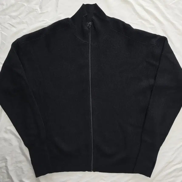 [BUNJANG] Uniqlo U 21FW Merino Blend Full Zip Sweater XXL Black / 유니클로U 21FW 메리노블렌드풀집업스웨터 XXL 블랙