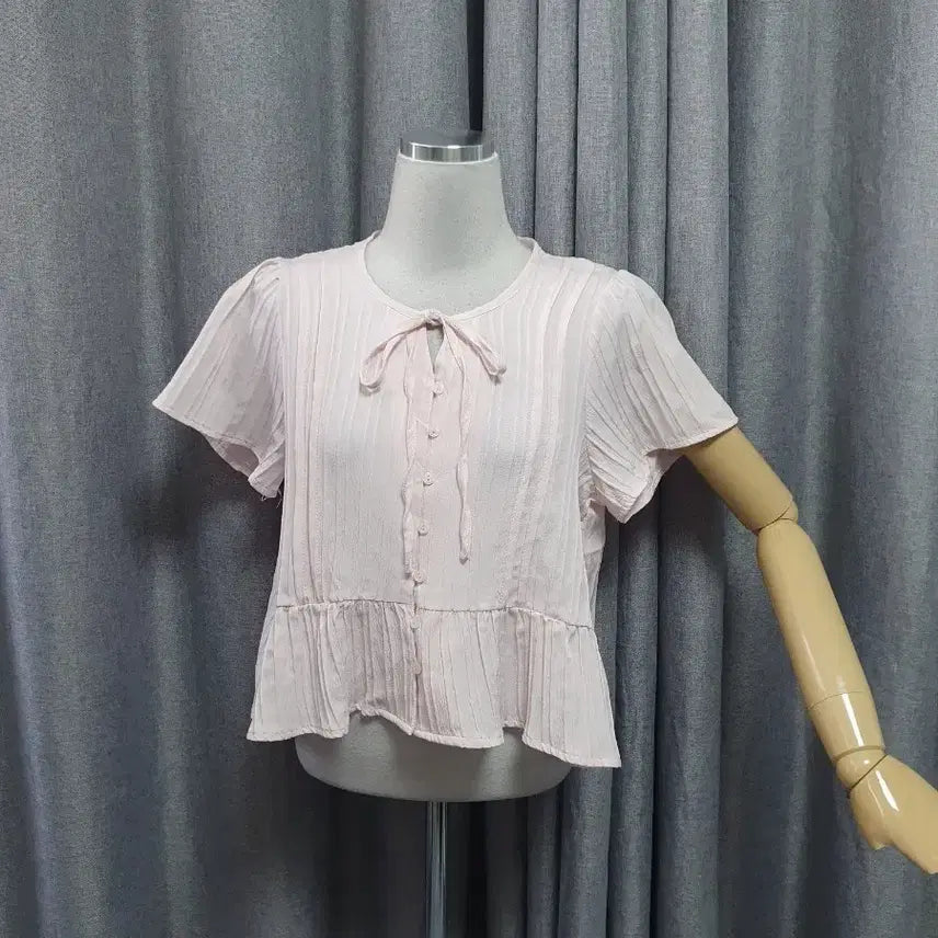 [BUNJANG] Pink Ribbon Blouse / 핑크 리본 블라우스