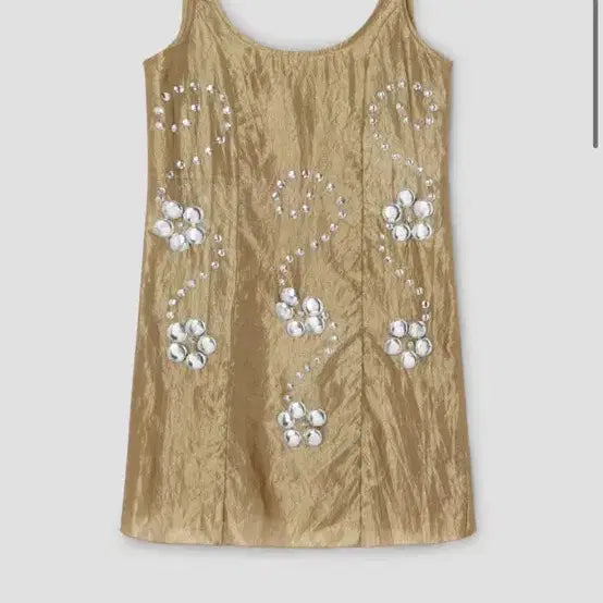 [BUNJANG] Gimaguas Claude Studs Mini Dress Gold / 기마구아스 Claude 스터드 원피스 골드색상