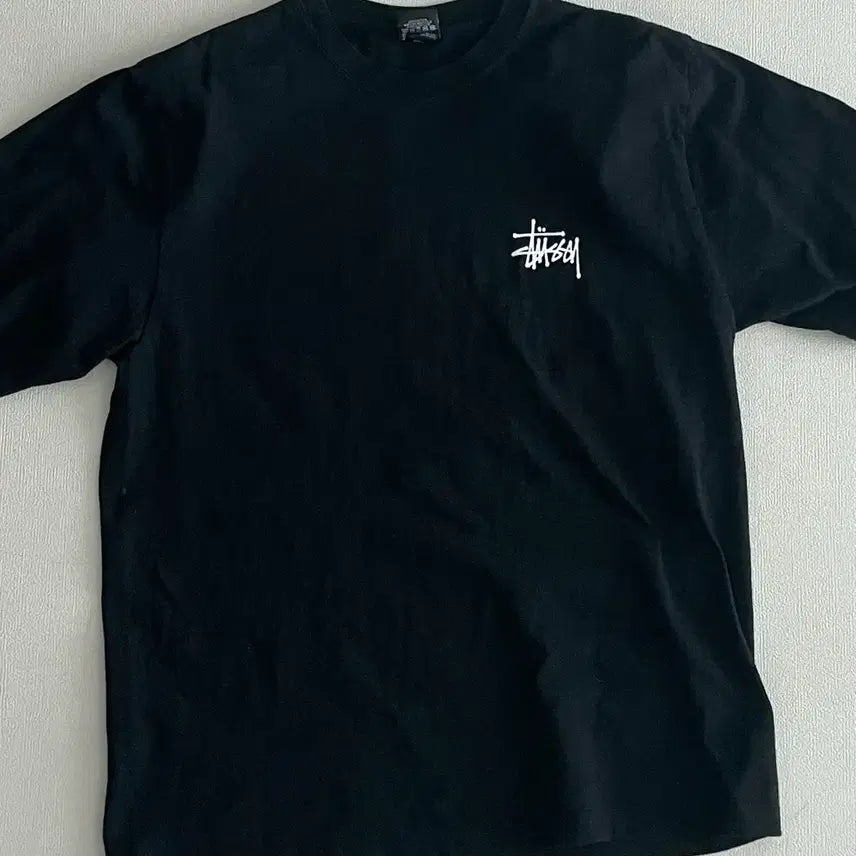 [BUNJANG] Stussy Basic Logo T-Shirt Black / 정품 스투시 반팔 티셔츠 블랙 m