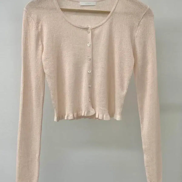 [BUNJANG] Livehour Summer Linen Cardigan Apricot / (택o)리브아워 썸머 린넨 가디건 애프리콧