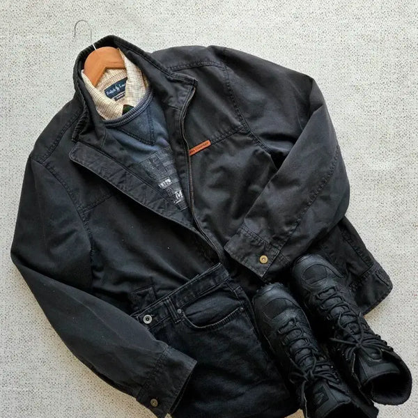 [BUNJANG] Polo Ralph Lauren Leather Patch Detroit Work Jacket / 폴로 랄프로렌 레더패치 디트로이트 워크 자켓