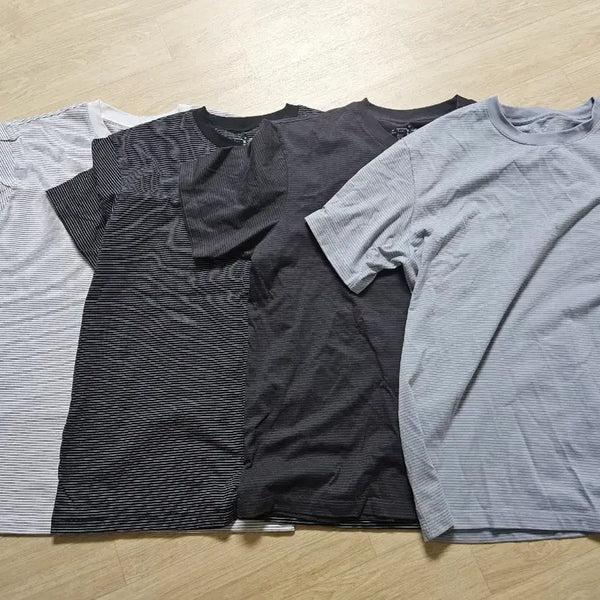 [BUNJANG] Muji Jersey Crewneck Short Sleeve T-Shirt XL (4-Pack) / 무인양품 저지크루넥 반소매티 XL 4개묶음