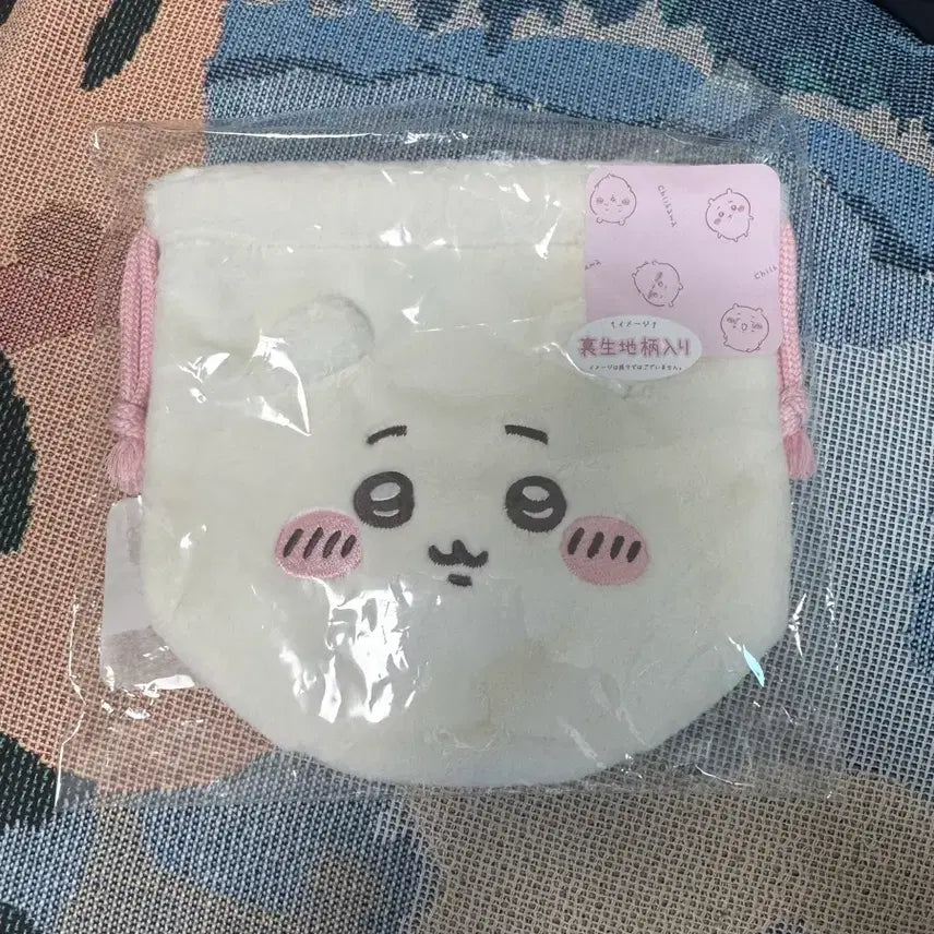 [BUNJANG] Chiikawa Drawstring Pouch / 치이카와 복조리 페이스 파우치