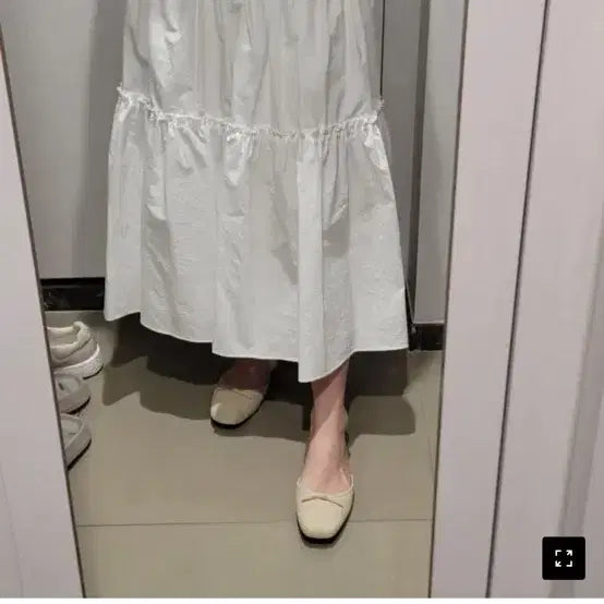 [BUNJANG] Mango Many Please Naiko Shirring Skirt Ivory / (택O/새상품)망고매니플리즈 나이코 셔링 스커트 아이보리