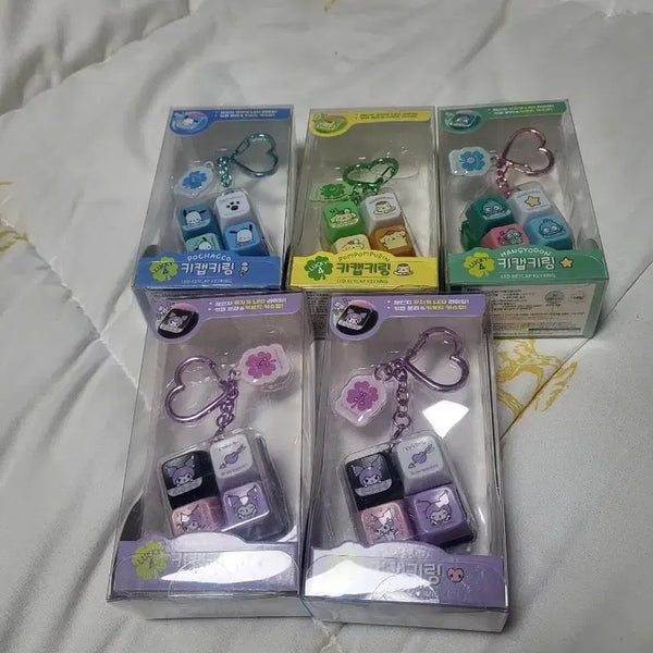 [BUNJANG] Sanrio Character Keycap Keychain with LED Light / 산리오 키캡 키링