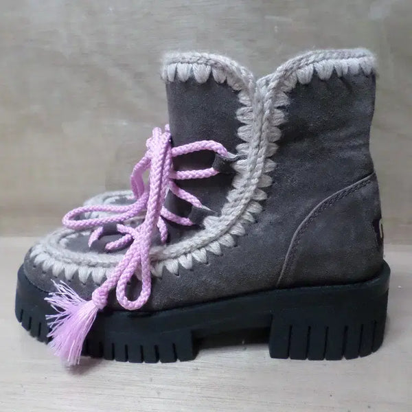 [BUNJANG] Mou Unique Fleece Lined Boots / 후루룩구제3 235 모우 mou 유니크 양털 방한화 부츠 워커 260802
