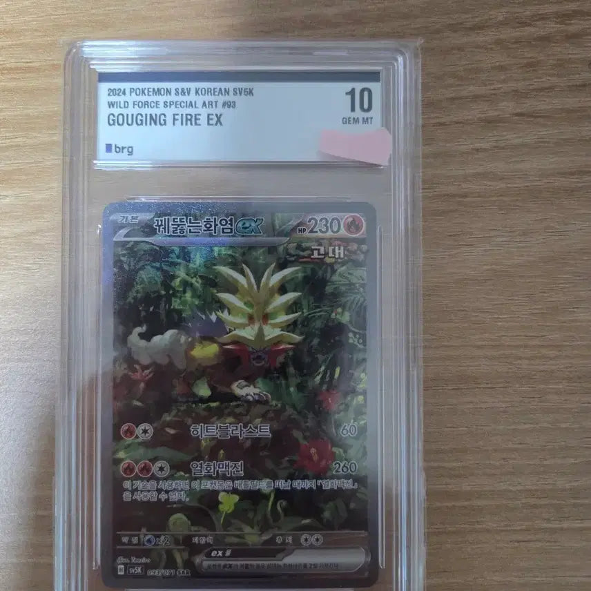 [BUNJANG] Pokémon Card Scorching Surge SAR BRG Grade 10 / 포켓몬카드판매합니다(꿰뚫는화염 SAR BRG 10등급)