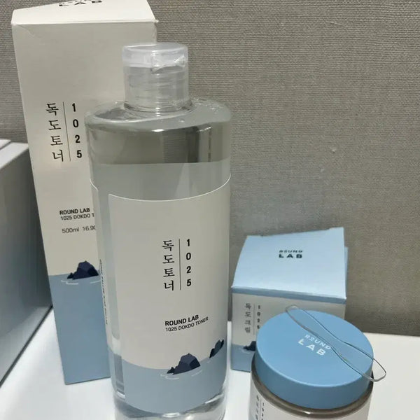 [BUNJANG] Roundlab Dokdo Toner 500ml + Dokdo Light Cream Set / 독도토너 500ml + 독도 라이트 크림 세트