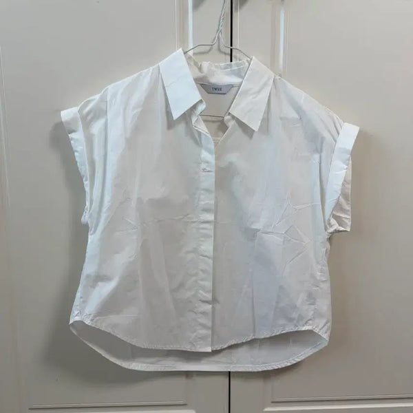 [BUNJANG] Twee White Short Sleeve Shirt (Unworn) / Twee 화이트 반팔 셔트(미착용)