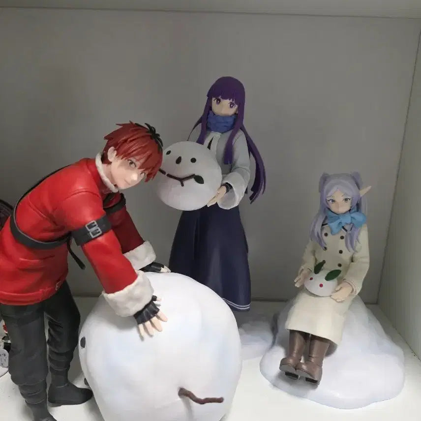 [BUNJANG] Sousou no Frieren Snowman Figure Set (3 Types) / 장송의프리렌 눈사람 피규어 3종 일괄