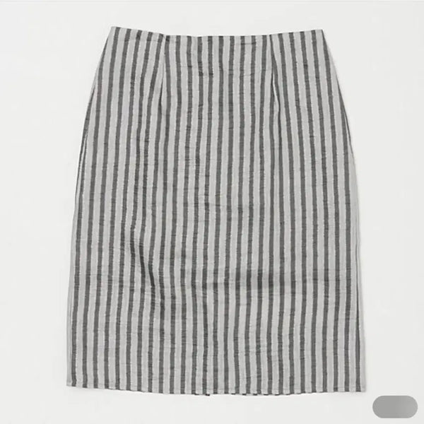 [BUNJANG] Nothing Everything Signature Stripe Midi Skirt / 낫띵에브리띵 SIGNATURE STRIPE MIDI SKIRT