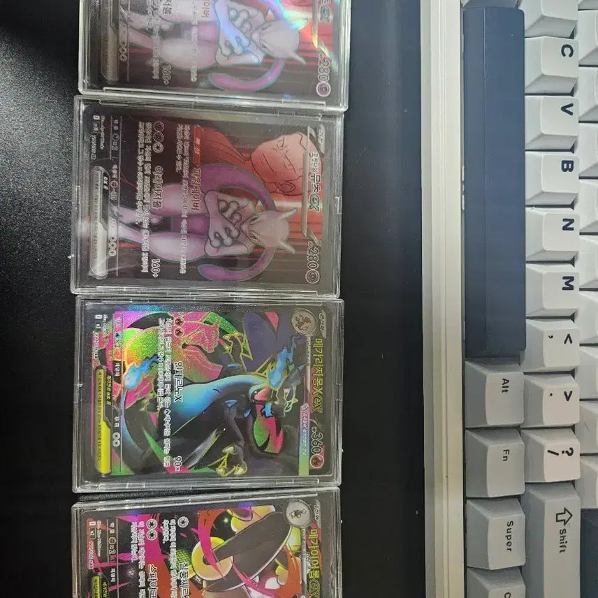[BUNJANG] Mewtwo SR & Mega Charizard X SR & Mega Aerodactyl SAR Card Bundle / 택포5 로켓단의 뮤츠sr 2장 메가리자몽x sr 메가이어롭sar