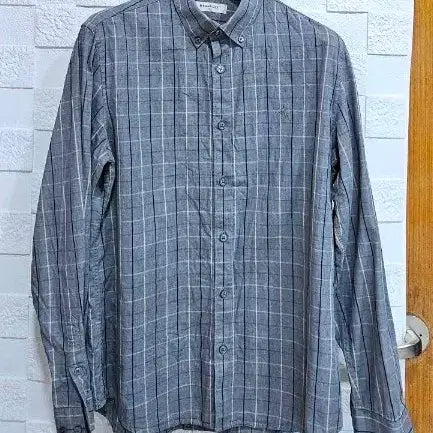 [BUNJANG] Beanpole Check Pattern Long Sleeve Shirt L / 빈폴 체크 패턴 긴팔 셔츠 L