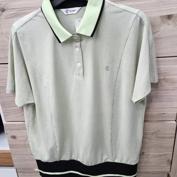 [BUNJANG] Cleveland Golf Women's Short Sleeve Polo Shirt Mint / 클리블랜드 골프웨어 여성 반팔 카라티 민트 M(95)
