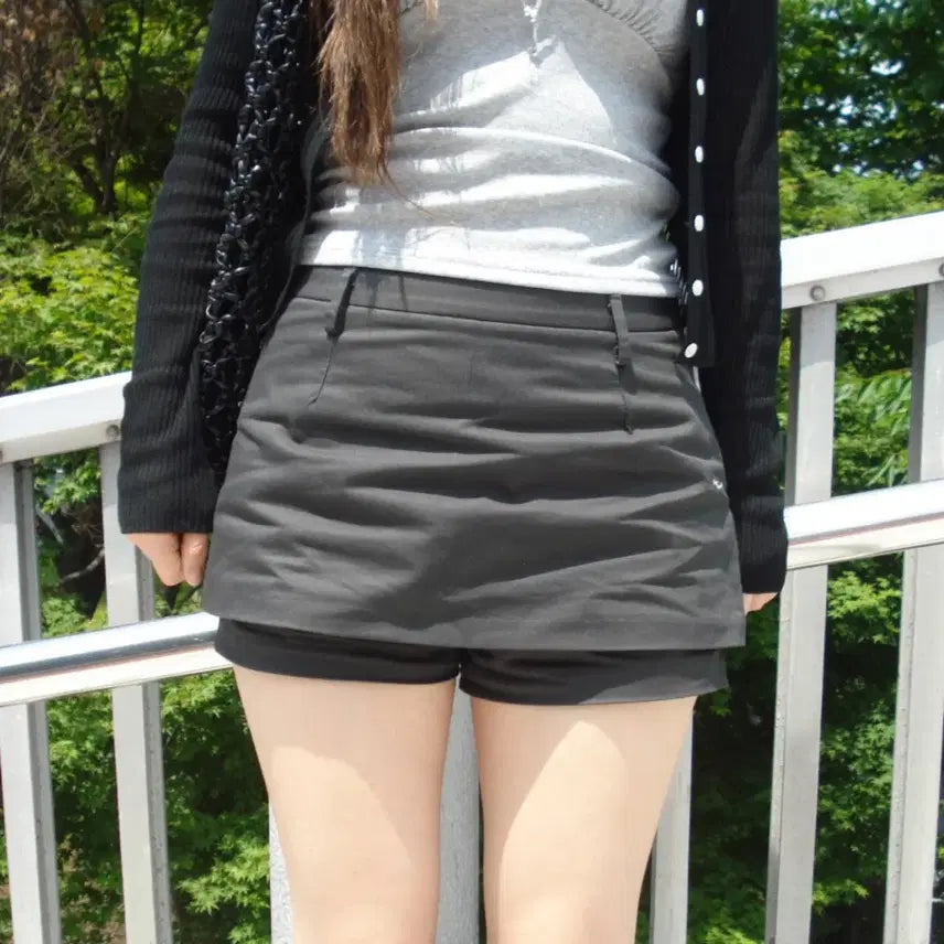 [BUNJANG] Our Cabinet Ten Ten Skirt Pants Charcoal S / [S] 아워캐비넷 텐텐 스커트 팬츠 차콜