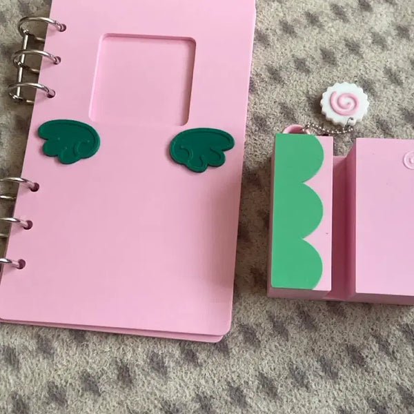 [BUNJANG] Azukim Eonje 6-Ring Binder Pink (Includes Rings) + Cash Holder Bundle Set / 현금생활 아즈키님 6공바인더 핑크(링포함)+현금거치대 판매합니다(개별판매x)