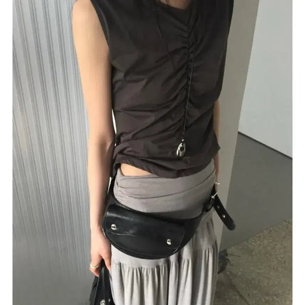 [BUNJANG] Shirring Sleeveless Top / 셔링 슬리브리스
