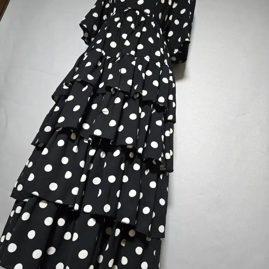 [BUNJANG] 31 Dot Tiered Long Dress / 31 도트 캉캉 롱원피스