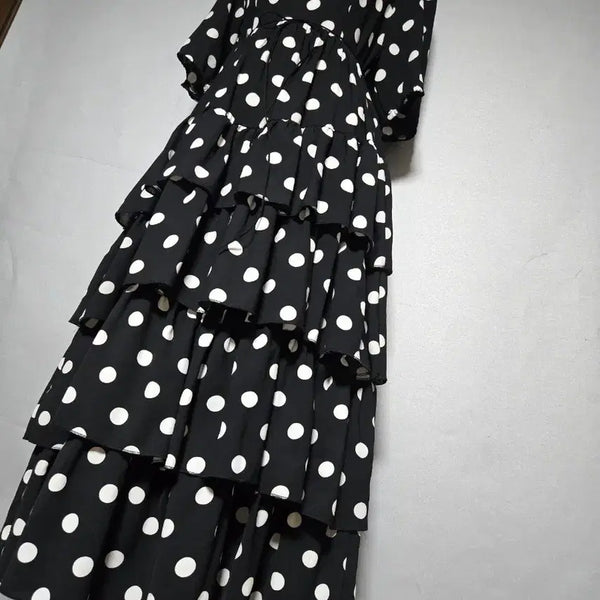 [BUNJANG] 31 Dot Tiered Long Dress / 31 도트 캉캉 롱원피스
