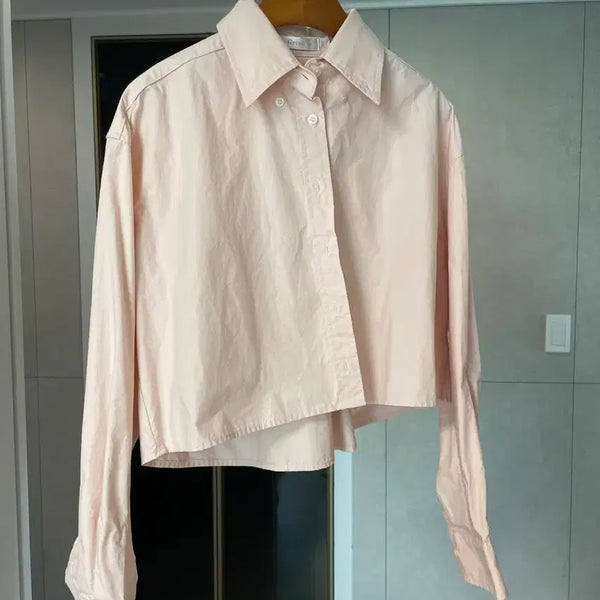 [BUNJANG] Strawberry Milk Color Shirt / 셔츠 딸기우유색