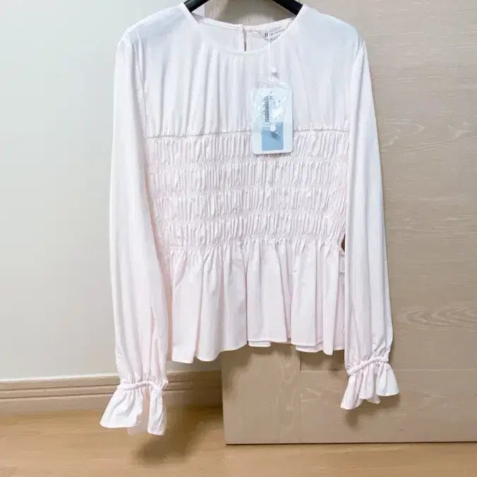 [BUNJANG] It Misha Light Pink Blouse Size 44 / 잇미샤 블라우스 택도 안 뗀 새상품