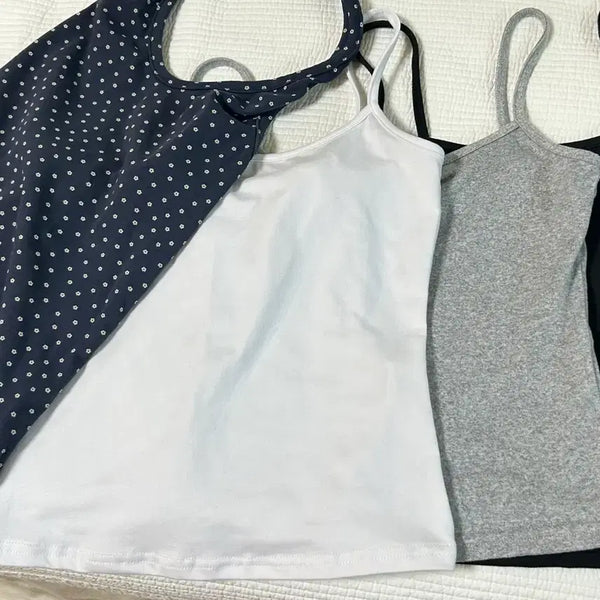 [BUNJANG] Basic Tank Tops Bundle Set (4 pcs) / 나시 4개 새상품 일괄