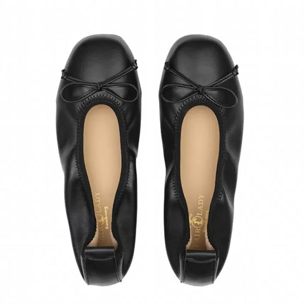 [BUNJANG] Geumkang Pairady Women's Comfort Ribbon Flat Shoes Black 250 / 금강제화 페어레이디 여성 컴포트 리본 플랫 블랙 250