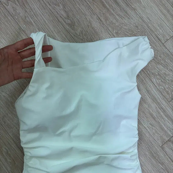 [BUNJANG] One Shoulder Monokini Swimsuit / 원숄더 모노키니 원피스 수영복 free