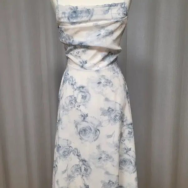 [BUNJANG] Floral Strap Maxi Dress / 새상품 끈나시 플로럴 끈나시 원피스